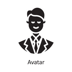 Avatar Vector Solid Icon Design illustration. Banking and Payment Symbol on White background EPS 10 File