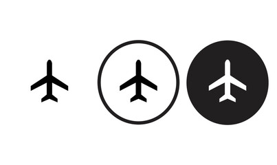 airplane mode icon black outline for web site design 
and mobile dark mode apps 
Vector illustration on a white background