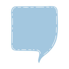 Hand drawn speech bubble isolated on a white background. Doodle, illustration in a simple flat style. It can be used for decoration of textile, paper and other surfaces.
