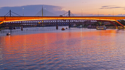 Fototapeta na wymiar Gazela Bridge Sava River