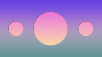 Gradation Triple Hole Circle Background