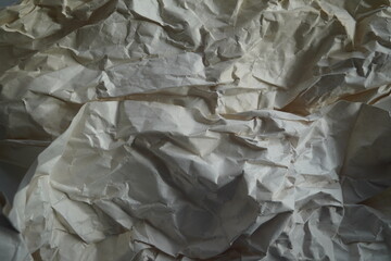 white crumpled paper with lots of folds