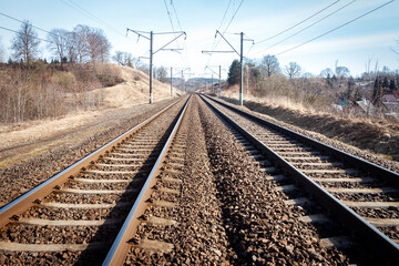 Fototapeta na wymiar View of railway tracks