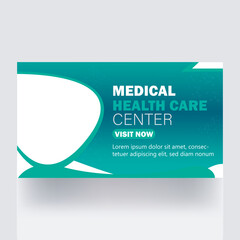 Medical healthcare center banner you tube thumbnail cover and web banner template
