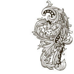 Vector frame of flowers. Vintage floral elements Isolated botanical illustration for a postcard.