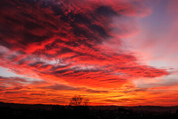 Obraz na płótnie Canvas zachód słońca, chmury