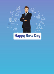 
Happy boss day greetings cards digital background template blank ready to edit 