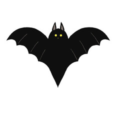 Isolated bat Halloween decoration element 