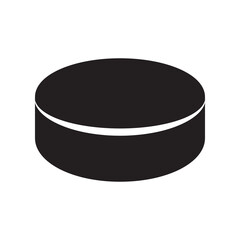 Vintage retro vwinter sport hockey puck. Can be used like emblem, logo, badge, label. mark, poster or print. Monochrome Graphic Art. Vector Illustration. Engraving