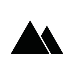 Vintage retro mountaines for camping. Can be used like emblem, logo, badge, label. mark, poster or print. Monochrome Graphic Art.