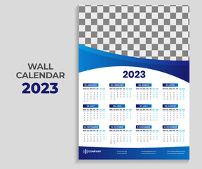 Clean wall calendar design 2023, 2023 calendar