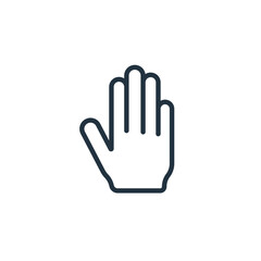 Palm icon isolated on a white background.  Hand web symbol for web and mobile apps.