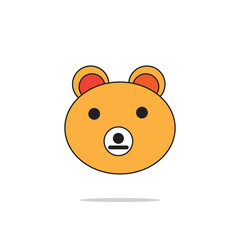 illustration vector graphic of head a bear
