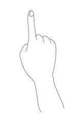 指差し　イラスト　シンプル