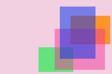 modern minimal style background with pink, green, blue and green squares