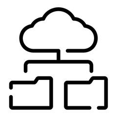 cloud storage line icon