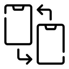 data transfer line icon