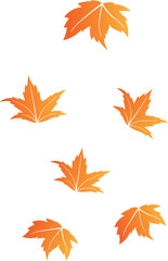 Gradiant Color Maple Leaf Fall