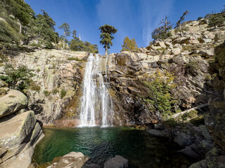 La cascade de Radule, Corse