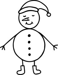 Doodle snowman