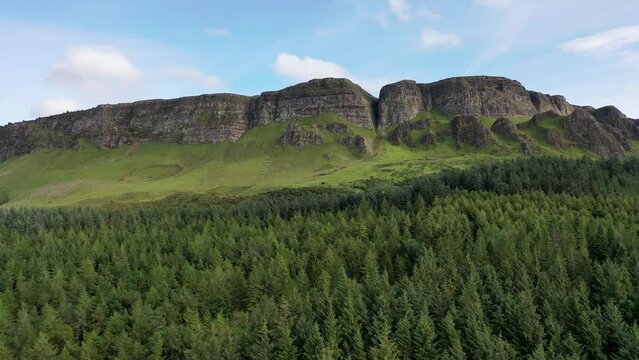 The beautiful Binevenagh mountain near Limavady in Northern Ireland, United Kingdom