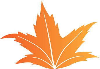 Maple Leaf Silhouettes Gradient Decoration