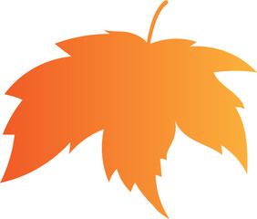 Maple Leaf Silhouettes Gradient Decoration