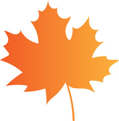 Maple Leaf Silhouettes Gradient Decoration