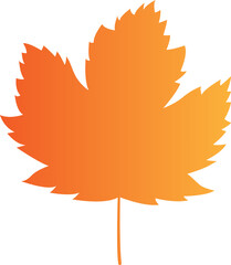 Maple Leaf Silhouettes Gradient Decoration
