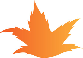 Maple Leaf Silhouettes Gradient Decoration