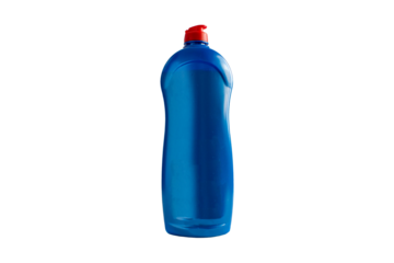 Blue plastic detergent bottle, png