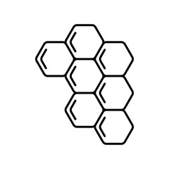 Fototapeta premium Hexagon pattern for honeycomb icon in black outline style
