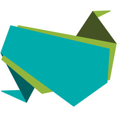 Blue Green Ribbon Banner Shapes