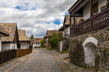 Fototapeta na wymiar view of the historic village center of Holloko