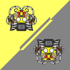 flat robot simple design template