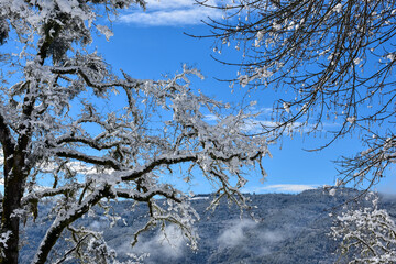 snowy landscape sky shot