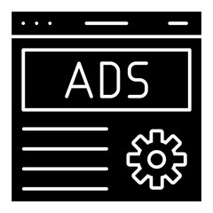 advertising solid icon