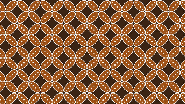 seamless batik kawung patern background 