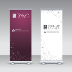 Vertical Banner Design. Business Roll Up. Banner Template. Vector illustration. roll up brochure flyer banner design. modern x-banner

