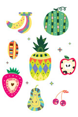 재미있는 과일 패턴