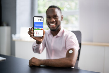 Patient Using Remote Continuous Glucose Blood Sugar