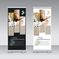 Vertical Banner Design. Business Roll Up. Banner Template. Vector illustration. roll up brochure flyer banner design. modern x-banner
