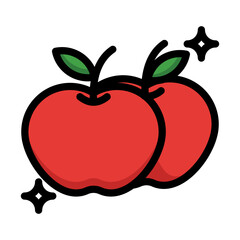 simple fruit icon on isolated background