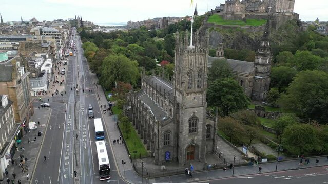 St. John S Scottish Episcopal Church - Aerial View - Travel Photography