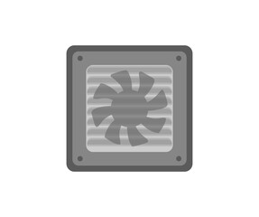 Wall bathroom fan vent. Restoration process logo design. Exhaust fan in the bathroom vector design and illustration.