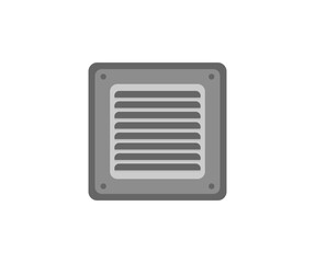 Metal ventilation grille, industrial grilles for air conditioning logo design. Exhaust and supply ventilation system vector design and illustration.
