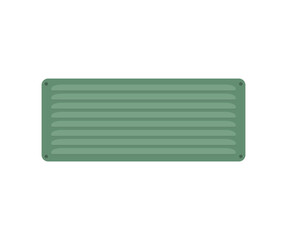 Metal ventilation grille, metal grid, industrial grilles for air conditioning logo design. Exhaust and supply ventilation system vector design and illustration.