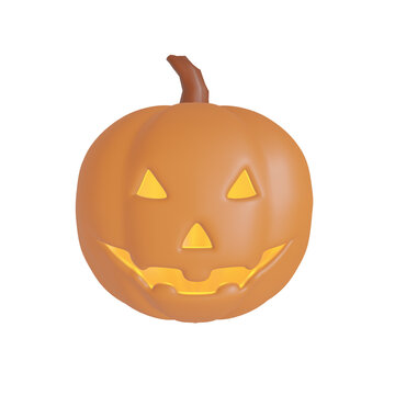 3d rendering. Halloween pumpkin on a white background