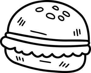 Hand Drawn delicious hamburgers illustration