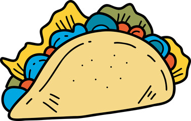 Hand Drawn delicious sandwich illustration